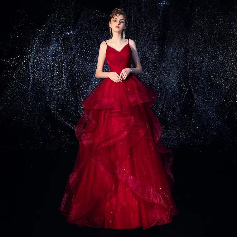 strapless open back dress Monetre Red Volume Sculpted Gown main image 0