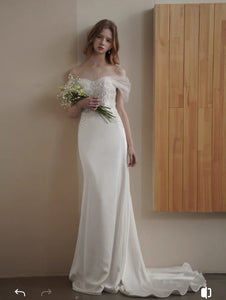 The Sage Wedding Bridal Off Shoulder Tulle Gown