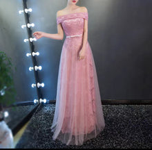Load image into Gallery viewer, The Layla Long Off Shoulder Evening Gown - WeddingConfetti