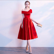 Load image into Gallery viewer, The Thalia Off Shoulder Dress (Available in 3 colours) - WeddingConfetti