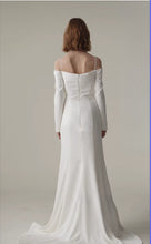 Load image into Gallery viewer, The Stirling Wedding Bridal Off Shoulder Long Sleeves Gown
