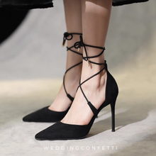 Load image into Gallery viewer, The Carrisbelle Black Lace Up Heels