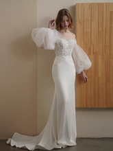 Load image into Gallery viewer, The Sage Wedding Bridal Off Shoulder Tulle Gown