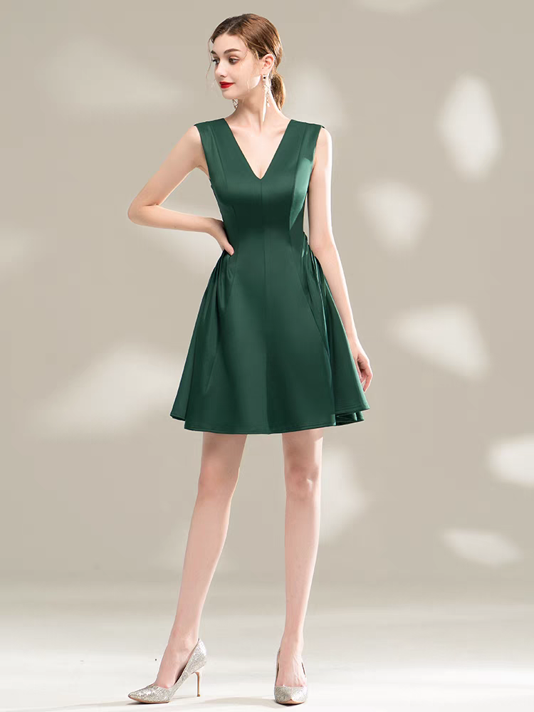 The Sapphire Green Sleeveless Tea Length Dress – WeddingConfetti