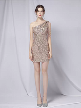 Load image into Gallery viewer, The Regina Sequined Toga Short Dress (Available in 5 Colours)