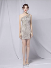 Load image into Gallery viewer, The Regina Sequined Toga Short Dress (Available in 5 Colours)