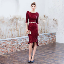 Load image into Gallery viewer, The Kalisa Sequined Mid Sleeves Dress (Available in 5 Colours)