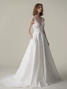 The Sapphire Wedding Bridal Sleeveless Gown