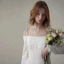 Load image into Gallery viewer, The Stirling Wedding Bridal Off Shoulder Long Sleeves Gown