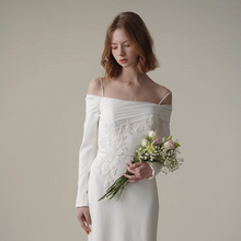 Load image into Gallery viewer, The Stirling Wedding Bridal Off Shoulder Long Sleeves Gown