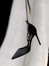 Load image into Gallery viewer, The Carrisbelle Black Lace Up Heels