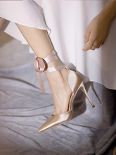 Load image into Gallery viewer, The Isabelle Champagne Lace Up Heels (Available in 3 Colours)