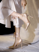 Load image into Gallery viewer, The Isabelle Champagne Lace Up Heels (Available in 3 Colours)