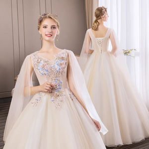 The Meyson Champagne Flora Ball Gown