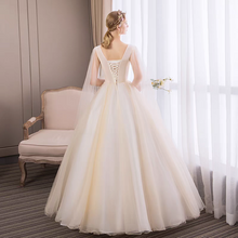 Load image into Gallery viewer, The Meyson Champagne Flora Ball Gown
