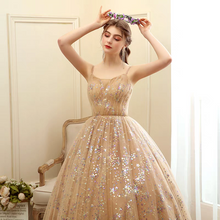 Load image into Gallery viewer, The Merlyn Gold Sleeveless Gown