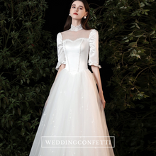 Load image into Gallery viewer, The Agatha Wedding Bridal Mid Sleeves Gown
