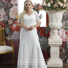 Load image into Gallery viewer, The Lilette Wedding Bridal Lace Sleeves Gown