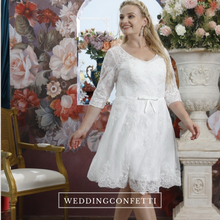 Load image into Gallery viewer, The Denna Wedding Bridal Mid Sleeves Gown