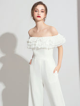Load image into Gallery viewer, The Yella Ruffled Off Shoulder Jumpsuit