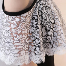 Load image into Gallery viewer, The Lorde Lace Off Shoulder / Halter Black Dress - WeddingConfetti