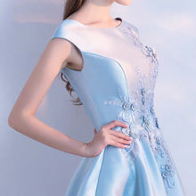 Load image into Gallery viewer, The Orient Blue / Gold Sleeveless Floral Gown - WeddingConfetti