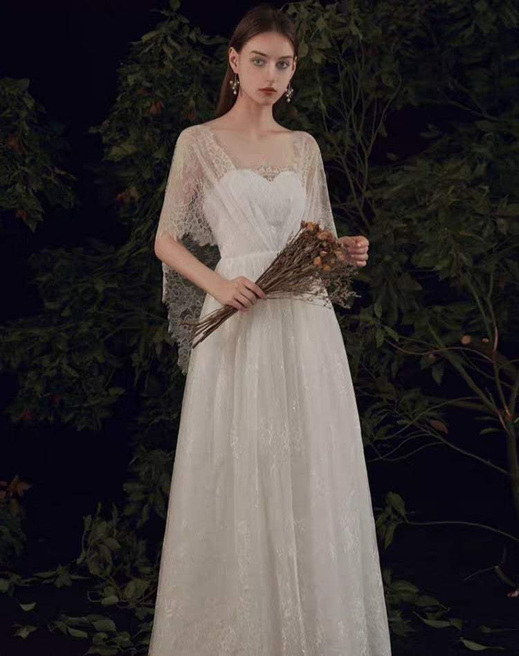 Wedding dress clearance with loose sleeves