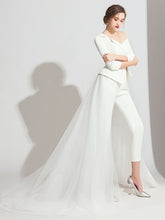Load image into Gallery viewer, The Titiana Long Sleeve White / Black Separates