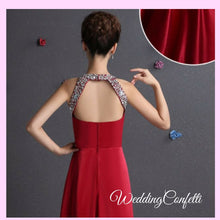 Load image into Gallery viewer, The Lovelia Halter Evening Gown (Many Colours Available) - WeddingConfetti