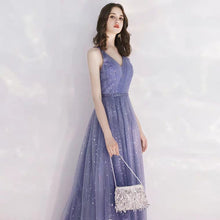 Load image into Gallery viewer, The Canopus Blue Sleeveless Star Gown - WeddingConfetti