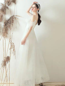 The Viveca Wedding Bridal Off Shoulder Dress - WeddingConfetti