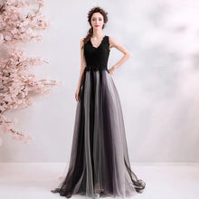 Load image into Gallery viewer, The Cornelia Black Lace Sleeveless Ombre Dress - WeddingConfetti