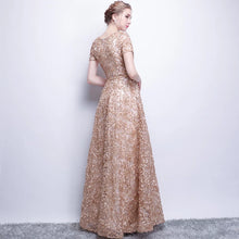 Load image into Gallery viewer, The Rikka Black/Pink/Red/Navy Blue/Gold/Grey Short Sleeve Gown - WeddingConfetti
