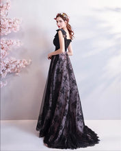 Load image into Gallery viewer, The Helena Sleeveless Black Gown - WeddingConfetti