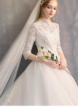 Load image into Gallery viewer, The Allison Wedding Bridal Cheongsam High Collar Gown