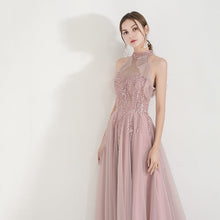 Load image into Gallery viewer, The Nikae Pink Halter Tulle Gown