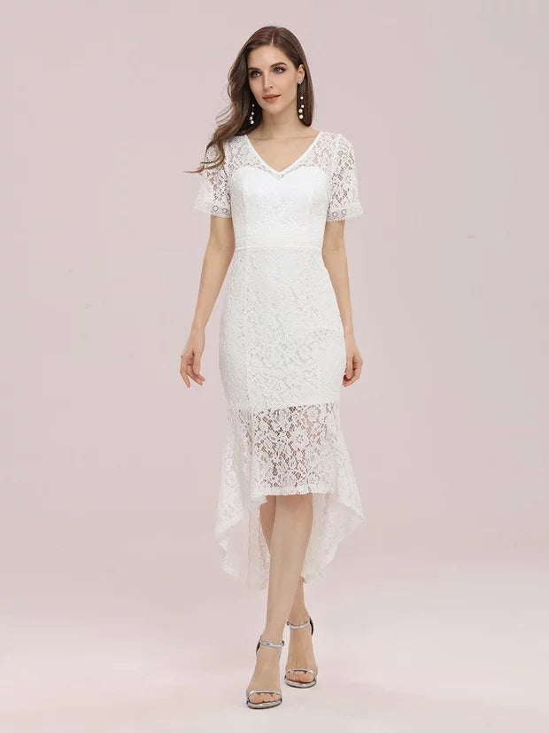 Casual midi sale wedding dress