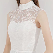 Load image into Gallery viewer, The Lorelie High Collar Lace Sleeveless Dress (Available in 2 colours) - WeddingConfetti