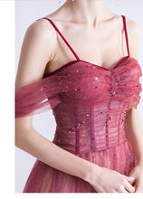 Load image into Gallery viewer, The Kristen Off Shoulder Ombre Pink Gown