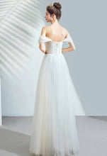 Load image into Gallery viewer, The Keira White Off Shoulder Tulle Gown