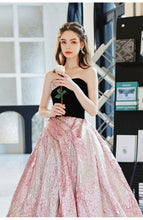 Load image into Gallery viewer, The Kalisa Black Pink Diamante Tube Dress