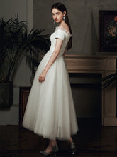 Load image into Gallery viewer, The Bridget Wedding Bridal Off Shoulder Gown (Available in Midi and Maxi)