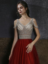 Load image into Gallery viewer, The Shelby Red Off Shoulder Gown (Available in 2 colours)