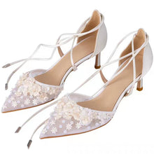 Load image into Gallery viewer, The Garden Wedding Lace Tie Heels