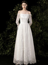 Load image into Gallery viewer, The Polliana Wedding Bridal Illusion Sleeves Gown