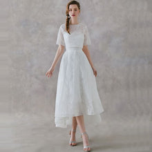 Load image into Gallery viewer, The Rachelle Wedding Bridal White Two Piece Bridal Separates Cropped Top and Skirt