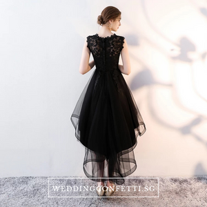The Louise Sleeveless Black Gown - WeddingConfetti