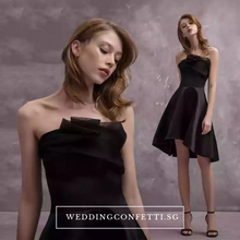 Load image into Gallery viewer, The Carenlyn Bridal Wedding Black Organza Tube Dress - WeddingConfetti