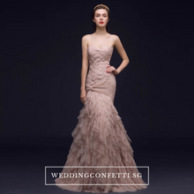 Load image into Gallery viewer, The Carlista Beige / Red Tube Dress - WeddingConfetti