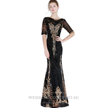 Load image into Gallery viewer, The Perise Black Long Sleeves Dress - WeddingConfetti